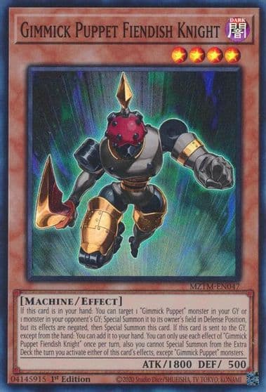Gimmick Puppet Fiendish Knight Maze of the Master Yu-Gi-Oh! card