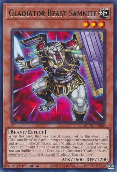 Gladiator Beast Samnite Maze of the Master Yu-Gi-Oh! card