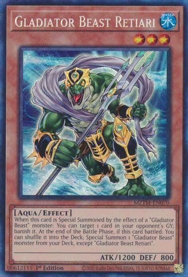 Gladiator Beast Retiari CR Maze of the Master Yu-Gi-Oh! card
