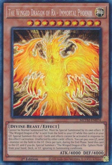 The Winged Dragon of Ra Immortal Phoenix CR Maze of the Master Yu-Gi-Oh! card