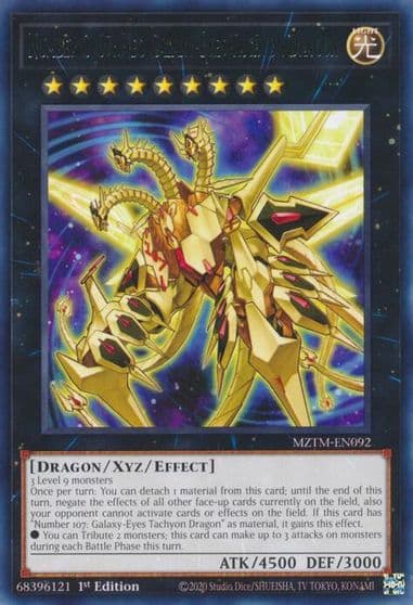 Number C107 Neo Galaxy Eyes Tachyon Dragon Maze of the Master Yu-Gi-Oh! card