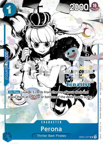 Perona Championship 2024 Finalist Card Set Vol 2 One Piece Promotion Cards One Piece card