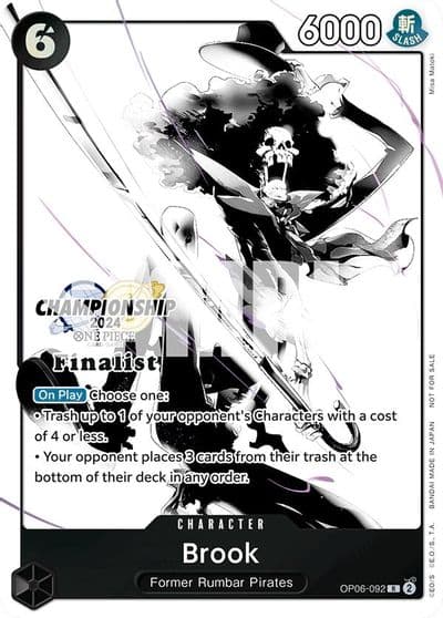 Brook Championship 2024 Finalist Card Set Vol 2 One Piece Promotion Cards One Piece card