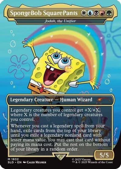 SpongeBob SquarePants Jodah the Unifier Secret Lair Drop Series Magic card
