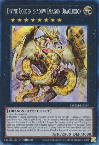 Divine Golden Shadow Dragon Dragluxion CR Maze of the Master Yu-Gi-Oh! card