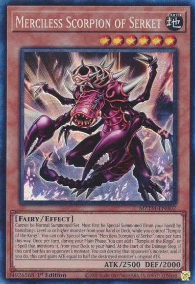 Merciless Scorpion of Serket CR Maze of the Master Yu-Gi-Oh! card