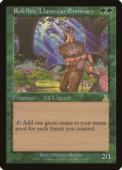 Rofellos Llanowar Emissary Urza's Destiny Magic card