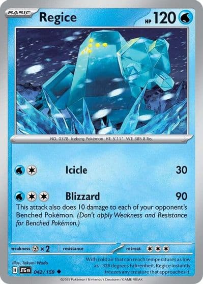 Regice SV09: Journey Together Pokemon card