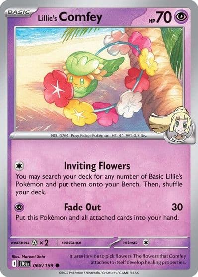 Lillie's Comfey SV09: Journey Together Pokemon card