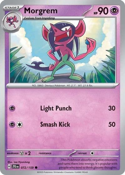 Morgrem SV09: Journey Together Pokemon card