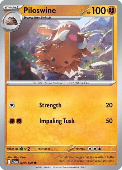Piloswine SV09: Journey Together Pokemon card