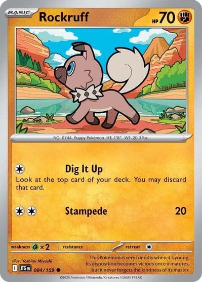 Rockruff SV09: Journey Together Pokemon card