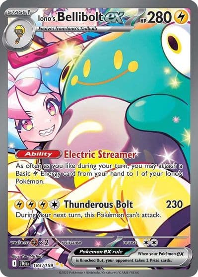 Iono's Bellibolt ex SV09: Journey Together Pokemon card