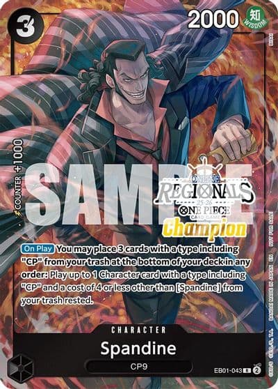Spandine Online Regional Champion Card Set 2025 Vol1 One Piece Promotion Cards One Piece card