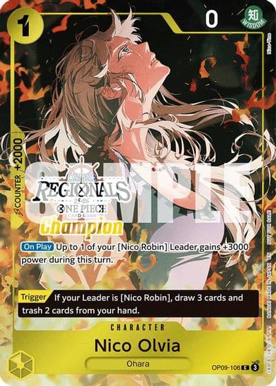 Nico Olvia Online Regional Champion Card Set 2025 Vol1 One Piece Promotion Cards One Piece card