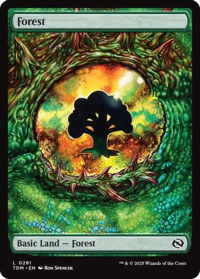 Forest 0291 Tarkir: Dragonstorm Magic card