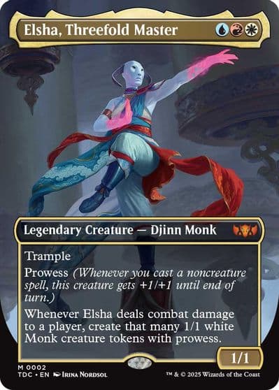Elsha Threefold Master Borderless Commander: Tarkir: Dragonstorm Magic card