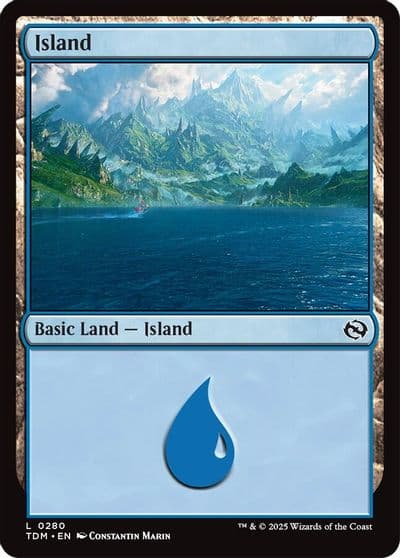 Island 0280 Tarkir: Dragonstorm Magic card
