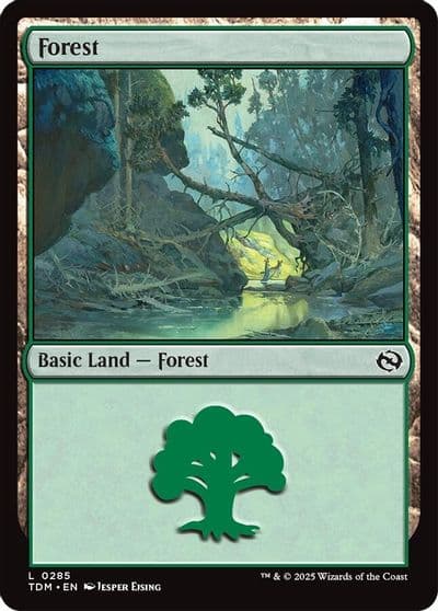 Forest 0285 Tarkir: Dragonstorm Magic card
