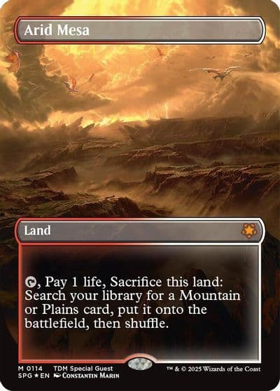 Arid Mesa Borderless Dragonscale Foil Special Guests Magic card