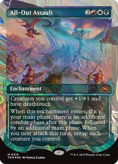 All Out Assault Showcase Halo Foil Tarkir: Dragonstorm Magic card