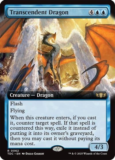 Transcendent Dragon Extended Art Commander: Tarkir: Dragonstorm Magic card