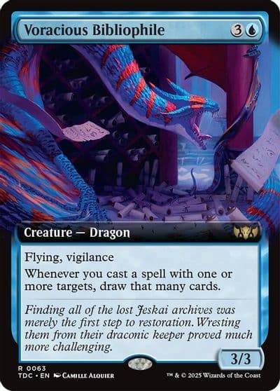 Voracious Bibliophile Extended Art Commander: Tarkir: Dragonstorm Magic card