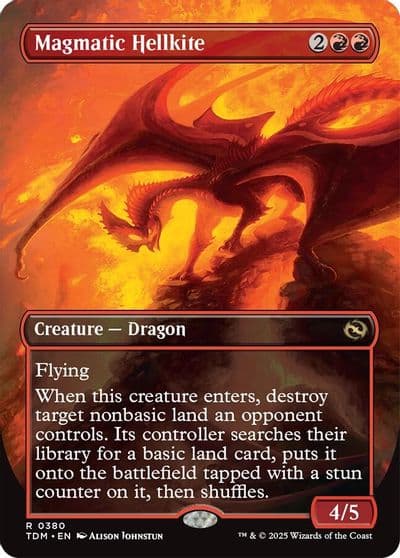 Magmatic Hellkite Borderless Tarkir: Dragonstorm Magic card