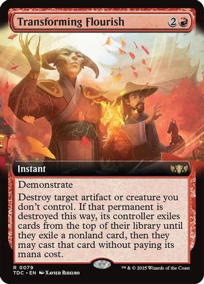 Transforming Flourish Extended Art Commander: Tarkir: Dragonstorm Magic card