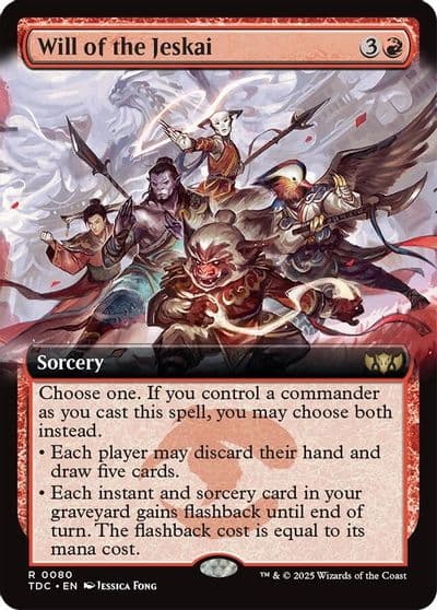 Will of the Jeskai Extended Art Commander: Tarkir: Dragonstorm Magic card