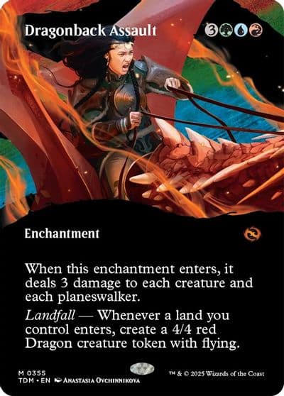 Dragonback Assault Borderless Tarkir: Dragonstorm Magic card