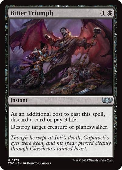 Bitter Triumph Commander: Tarkir: Dragonstorm Magic card