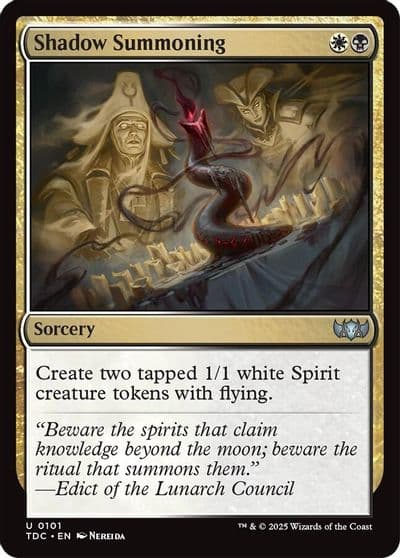 Shadow Summoning Commander: Tarkir: Dragonstorm Magic card