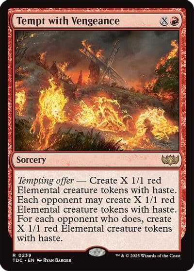 Tempt with Vengeance Commander: Tarkir: Dragonstorm Magic card