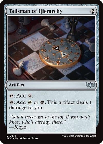 Talisman of Hierarchy Commander: Tarkir: Dragonstorm Magic card