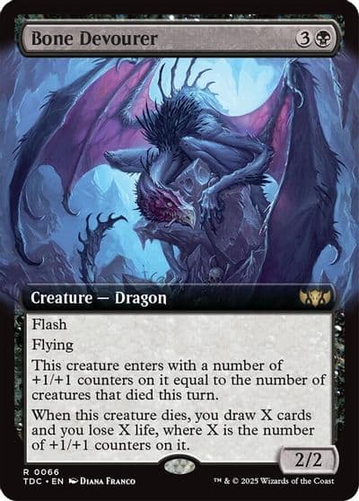 Bone Devourer Extended Art Commander: Tarkir: Dragonstorm Magic card