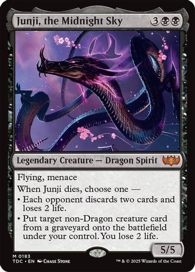 Junji the Midnight Sky Commander: Tarkir: Dragonstorm Magic card