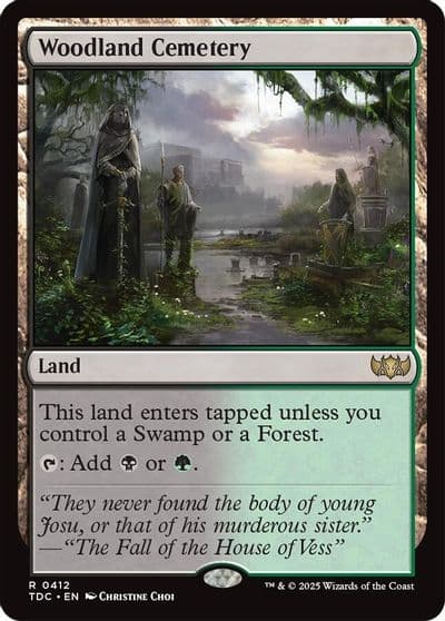 Woodland Cemetery Commander: Tarkir: Dragonstorm Magic card