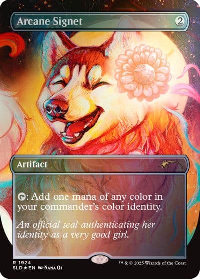 Arcane Signet 1924 Rainbow Foil Secret Lair Drop Series Magic card
