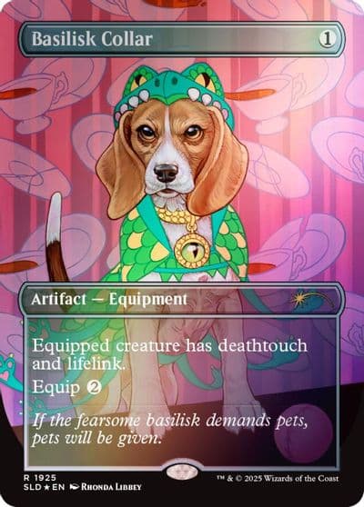 Basilisk Collar 1925 Rainbow Foil Secret Lair Drop Series Magic card