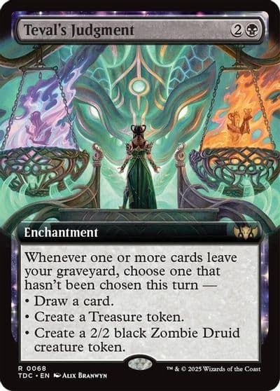 Tevals Judgment Extended Art Commander: Tarkir: Dragonstorm Magic card