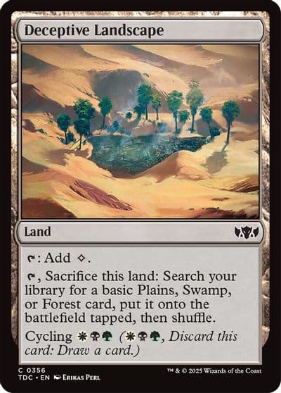 Deceptive Landscape Commander: Tarkir: Dragonstorm Magic card