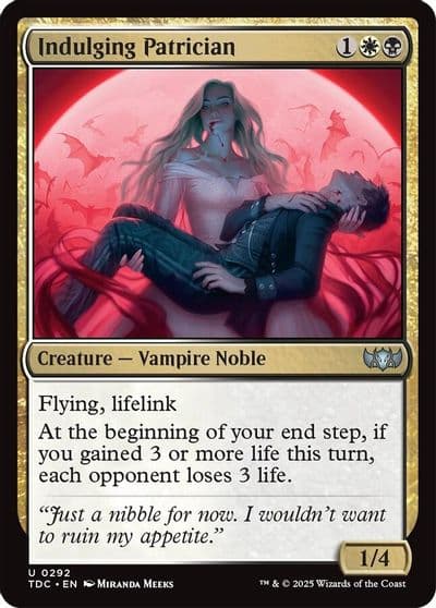 Indulging Patrician Commander: Tarkir: Dragonstorm Magic card