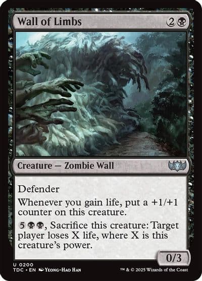 Wall of Limbs Commander: Tarkir: Dragonstorm Magic card