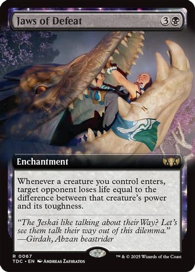 Jaws of Defeat Extended Art Commander: Tarkir: Dragonstorm Magic card