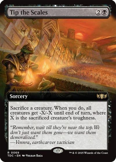 Tip the Scales Extended Art Commander: Tarkir: Dragonstorm Magic card