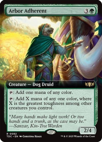 Arbor Adherent Extended Art Commander: Tarkir: Dragonstorm Magic card