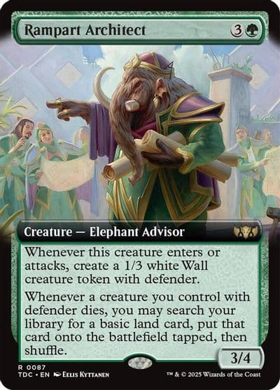 Rampart Architect Extended Art Commander: Tarkir: Dragonstorm Magic card