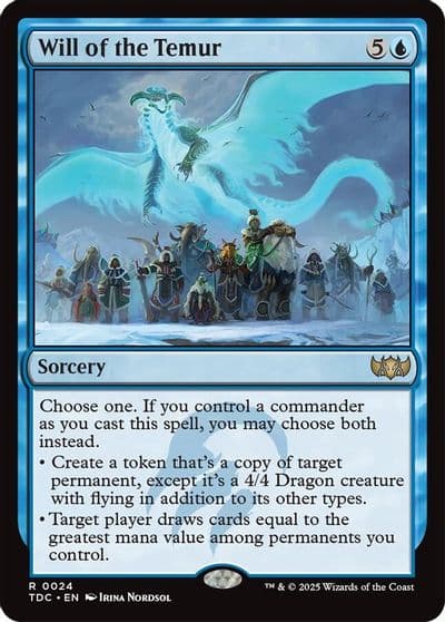 Will of the Temur Commander: Tarkir: Dragonstorm Magic card
