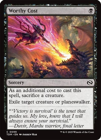 Worthy Cost Tarkir: Dragonstorm Magic card